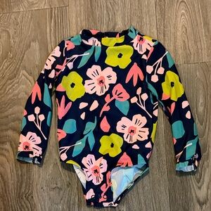 Simple Kids Long Sleeve Swimsuit